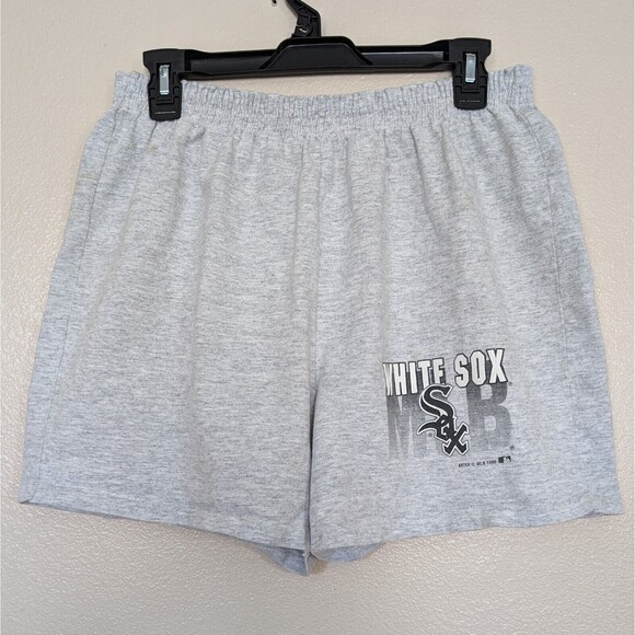 Chicago White Sox Sweat Shorts Men's Large Gray Drawstring MLB 1993 Made In USA - Picture 1 of 5